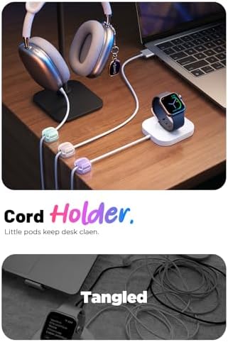 8 Pack Cable Clips, Cord Organizer, Cute Spring Cord Holder