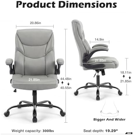 DUMOS Office Chair Set of 2, Executive Desk Chairs, Lumbar Support