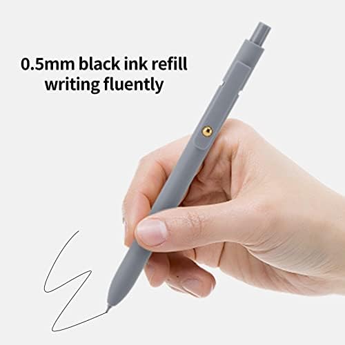 Ddaowanx Pens Set,24 Pcs 0.5mm Quick Dry Black Ink Rollerball Gel Pens