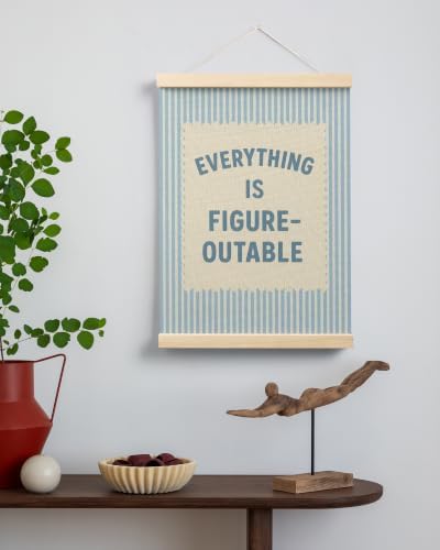 FGFK Everything Is Figureoutable Inspirational Wall Art Poster Hanger Frame