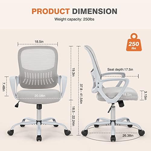 Sweetcrispy Ergonomic Office Desk Chair, Executive Mesh Computer Chair