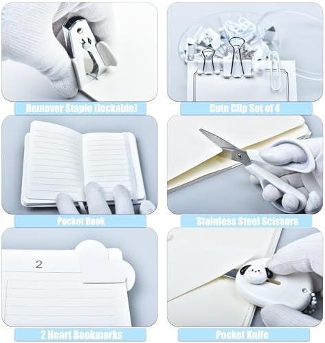 LXEVIHK White Desk Accessories 23-Piece Office Supplies Gift Set