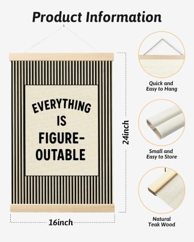 FGFK Positive Affirmations Wall Art Poster Hanger Frame 16x24 Inch