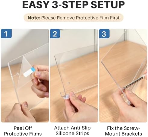 Monitor Memo Board Holder 14"x5", Computer Sticky Note Holder with Phone Stand, Space-Saving Office Organization, Movable & Reusable Screen Saver for Office & Home Desktop Decor