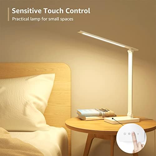Lepro LED Desk Lamp 9.5W 800lm, Metal Desk Light for Home Office, White