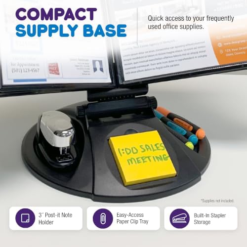 Ultimate Office AdjustaView Supply Base Desk Reference Display Organizer BK