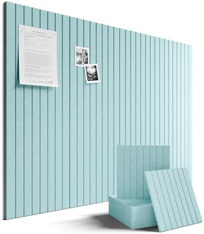 Fluxynara 48" x 36" Large Felt Bulletin Board, Aqua Blue