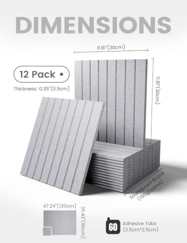 Fluxynara 48" x 36" Large Felt Bulletin Board, Soft Gray