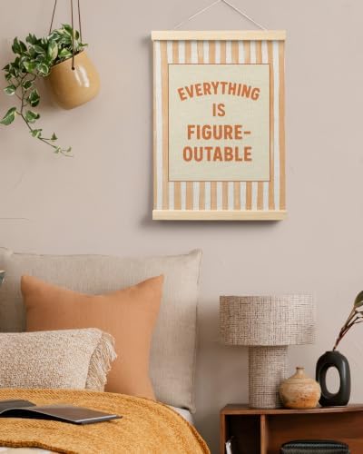 FGFK Everything Is Figureoutable Inspirational Wall Art Poster Hanger Frame