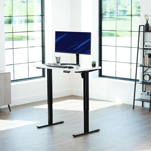 VIVO White 43 x 24 in Standing Desk, DESK-KIT-1B4W