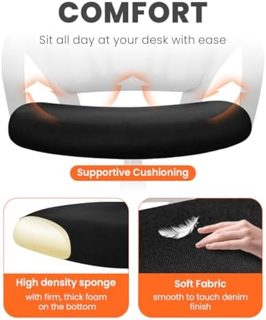 NEO CHAIR Office Computer Ergonomic Mid-Back Mesh Desk Chair, Black 2pack