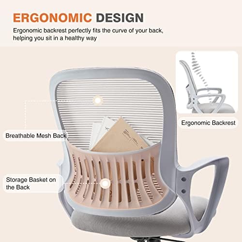 Sweetcrispy Ergonomic Office Desk Chair, Executive Mesh Computer Chair
