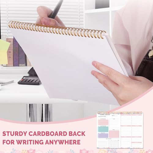 Thboxes Weekly Desk Planner, 8.5x11In To Do List Notepad, 52 Sheets, Floral