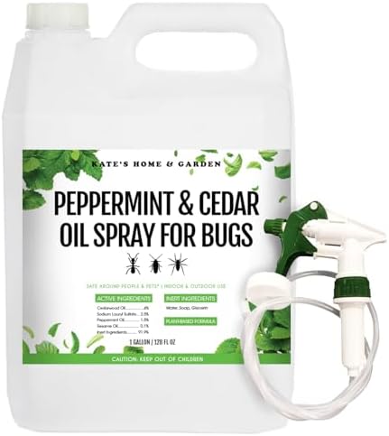Kate's Home & Garden Peppermint Oil Spray for Bugs, Ants, Spiders (1 Gal)