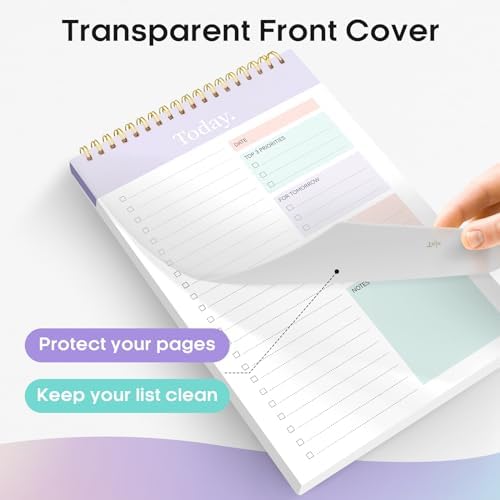 Taja To Do List Notepad, Undated Daily Planner for Work and Goal Setting