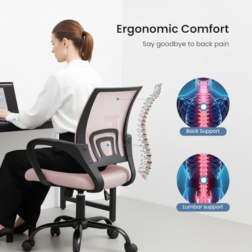 OLIXIS Ergonomic Office Chair, Home Desk Mesh Chairs, Lumbar Support