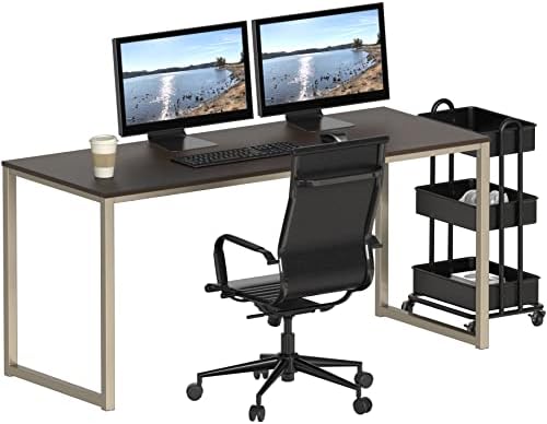 SHW Mission 55-Inch Home Office Computer Desk, Espresso