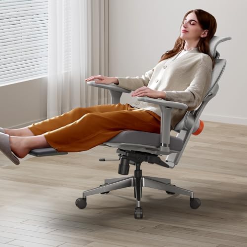 Newtral Office Chair Ergonomic - Home Office Desk Chair, Back Pain Chair with Auto-Following Lumbar Support, 4D Armrest, Seat Depth and Height Adjustable