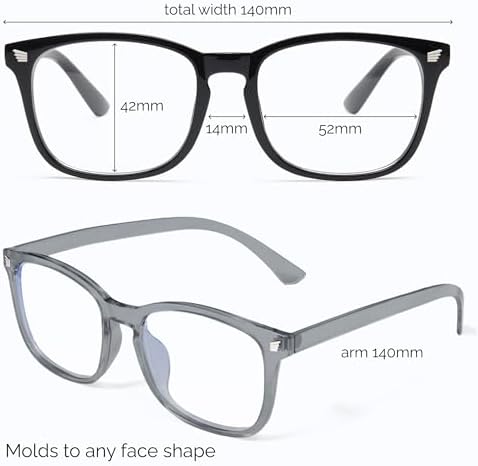 livho High Tech Blue Light Glasses - Advanced Blue Light Blocking Computer Glasses - Screen Fatigue & UV Protection