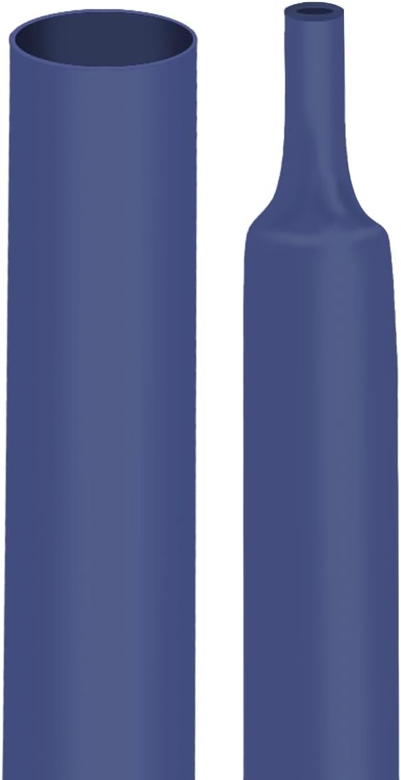 XHF UL Listed 1/2 Inch 3:1 Waterproof Blue Heat Shrink Tubing 4 Ft Marine Grade Wire Cable Adhesive Lined Tube Insulation Seal Against Moisture Corrosion and Air Leakage