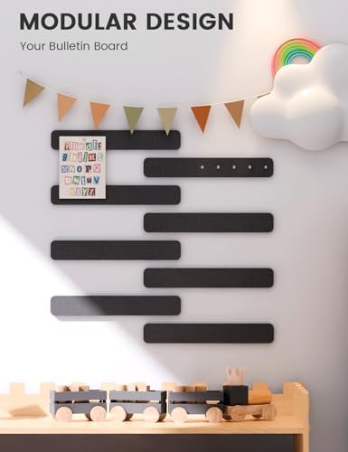 Fluxynara 13" x 2" Felt Wall Panels, Black