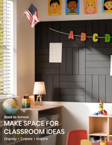 Fluxynara 36" x 24" Large Felt Bulletin Board, Black