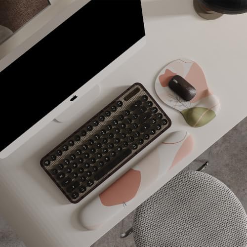 ErgoComfort Gel Wrist Rest Mouse Pad-Ergonomic Office Mousepad with Wrist Support-Non-Slip, Design Desk Accessories Mat for Home&Game Decor (08Abstract Bloom)