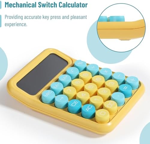 Mr. Pen- Mechanical Switch Calculator, 12 Digit Large LCD Display