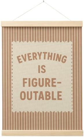 FGFK Everything Is Figureoutable Inspirational Wall Art Poster Hanger Frame