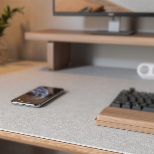 DAWNTREES Large Felt Desk Mat, 47.2"x 23.6", Desk Pad for Office and Home