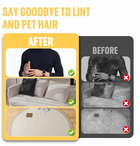 Furry Pet Hair Remover Electrostatic Reusable Grooming Gloves Bunny Ferret Squirrel Hair Remover for Couch Furniture, Carpet, Seat Upgraded Furry Animal Removal Grooming Tool (1)