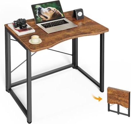 Huuger Folding Desk for Small Spaces, 23.6 Inch Foldable Computer Table