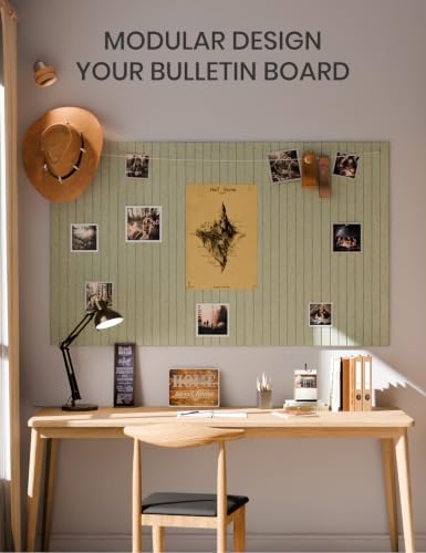 Fluxynara 36" x 24" Large Felt Bulletin Board, Sage