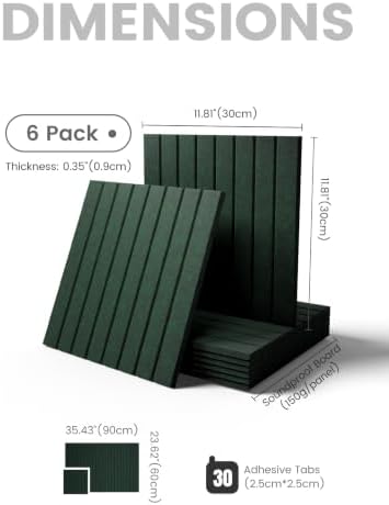 Fluxynara 36" x 24" Large Felt Bulletin Board, Pine Green