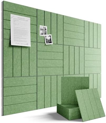 Fluxynara 48" x 36" Large Felt Bulletin Board, Moss Green