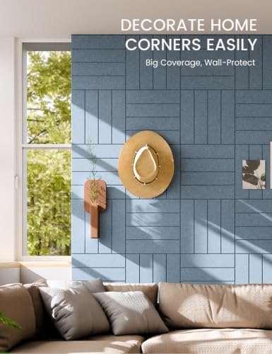 Fluxynara 36" x 24" Large Felt Bulletin Board, Dusty Blue