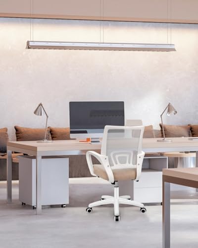 NEO CHAIR Office Computer Chair Ergonomic Mid-Back Mesh Desk Chair, Beige