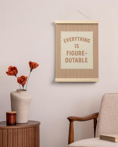 FGFK Everything Is Figureoutable Inspirational Wall Art Poster Hanger Frame