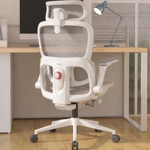 SIHOO B300 Pro Ergonomic Office Chair, Adaptive Lumbar Support, White