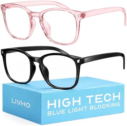 livho High Tech Blue Light Glasses - Advanced Blue Light Blocking Computer Glasses - Screen Fatigue & UV Protection