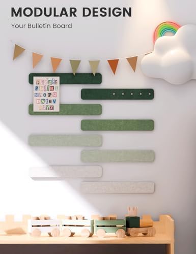 Fluxynara 13" x 2" Felt Wall Panels, Sagewood