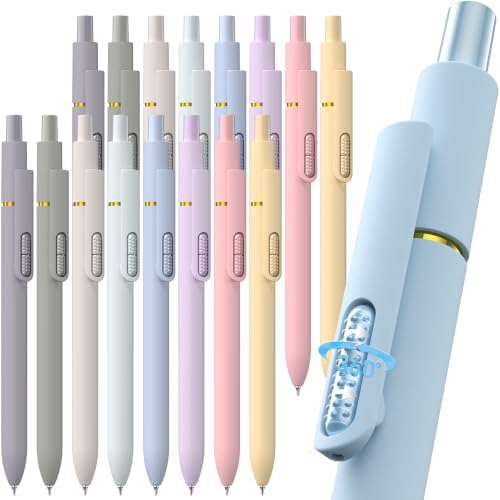 Hiacry 16 Pack Gel Pens, Quick-Dry Long Lasting Black Ink-0.7mm Fine Point