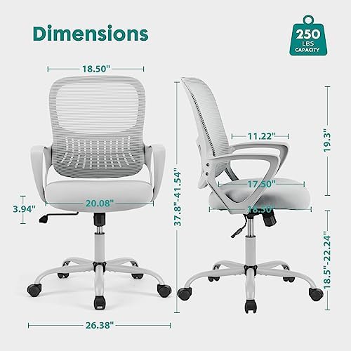 OLIXIS Home Office Chair, Mesh Desk Chair, Ergonomic Lumbar Support
