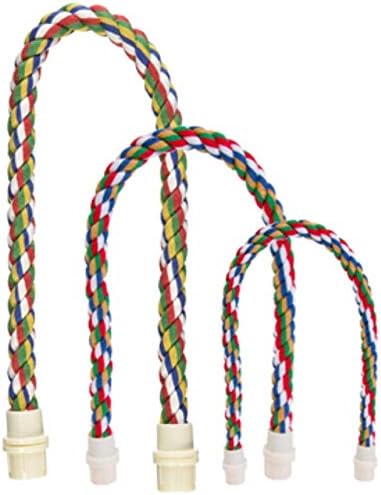 JW Pet Comfy Perch for Birds Flexible Multi-Color Rope, Medium - 21" Length (Pack of 12)