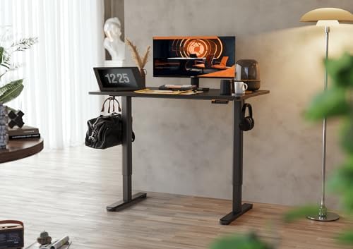 Claiks Electric Height Adjustable Standing Desk, 40x24 Inch, Black