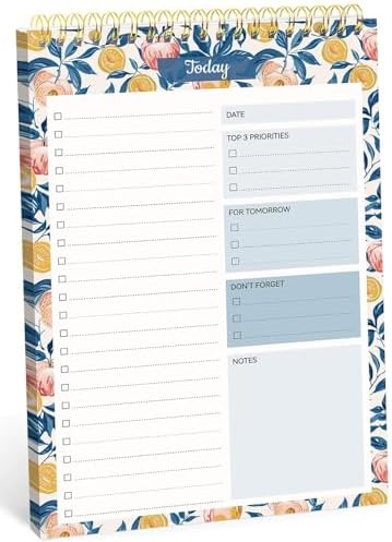 Taja To Do List Notepad, Undated Daily Planner for Work and Goal Setting