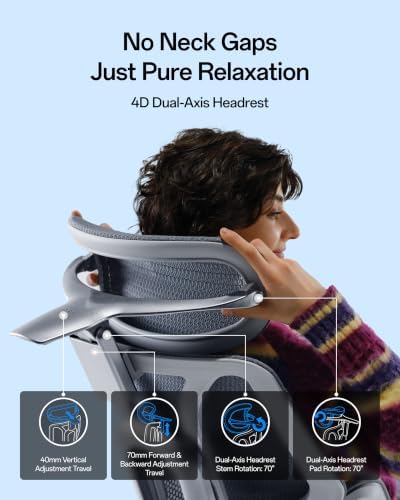 Hbada E3 Pro 2026 Edition Ergonomic Office Chair, Mesh Desk Chair with 3-Zone Floating Lumbar Support, Upgraded 4D Headrest, 720° Armrests, Black