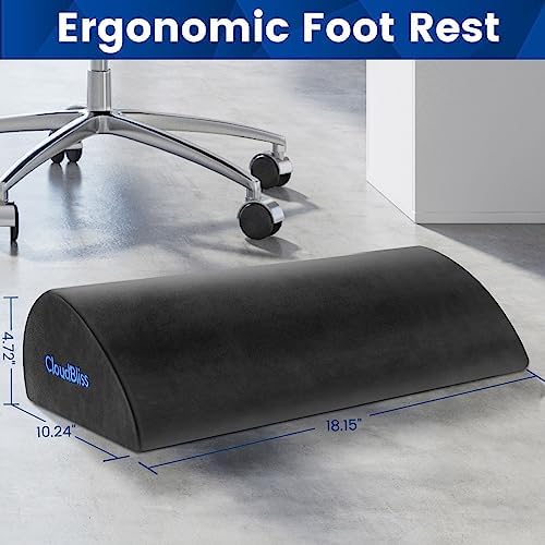 Foot Rest for Under Desk at Work, Foot Stool for Office, Gray, Long
