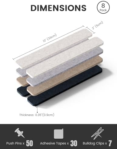 Fluxynara 13" x 2" Felt Wall Panels, Nordic Slate