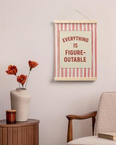 FGFK Everything Is Figureoutable Inspirational Wall Art Poster Hanger Frame